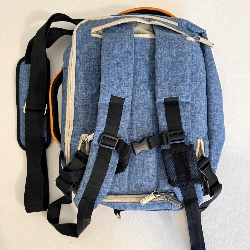 VanGoddy Backpack Unisex OS‎ Blue Messenger Laptop Bag Convertible Travel Hybrid